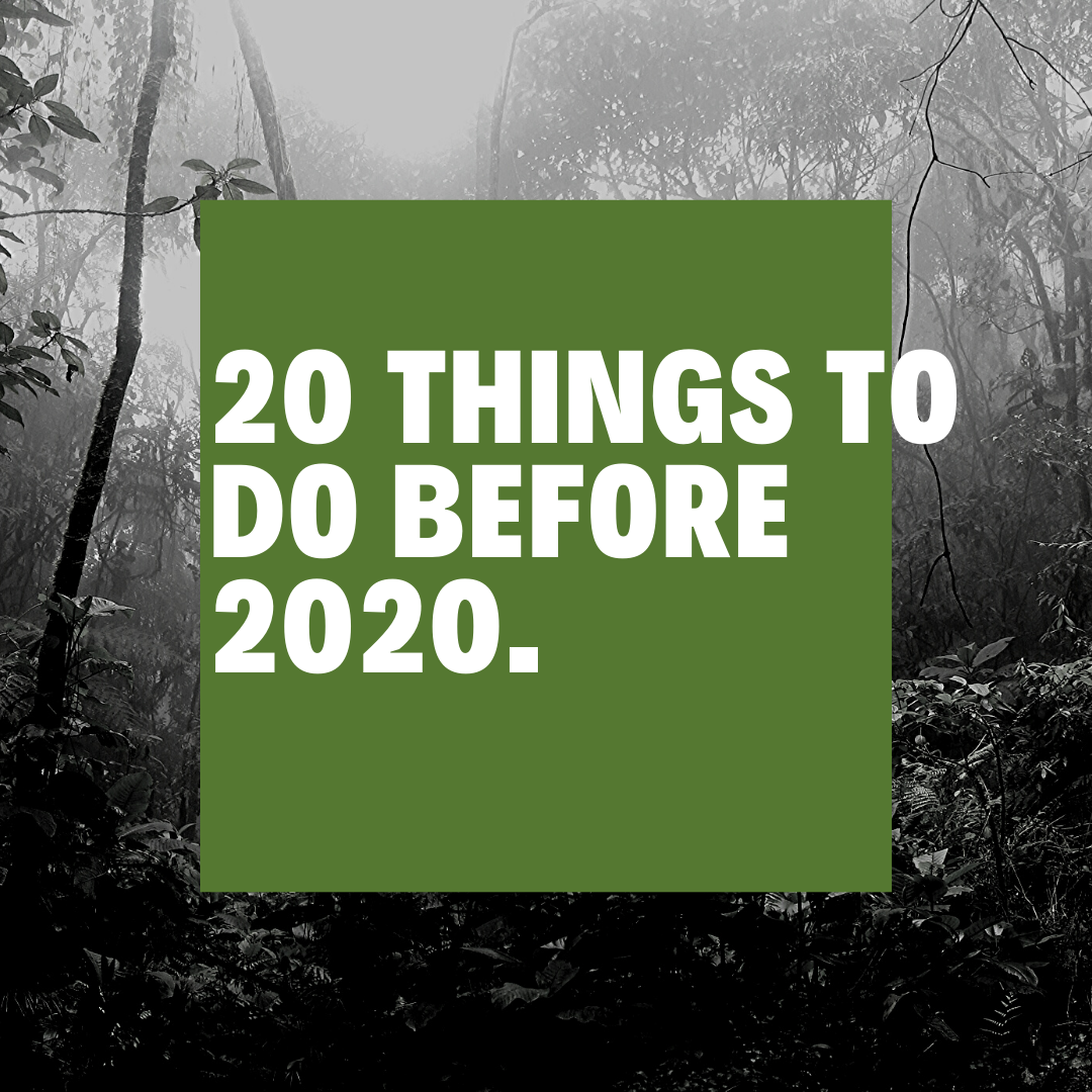 20 Things to Do Before 2020