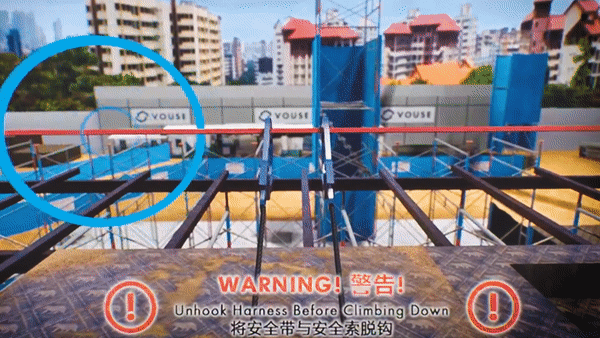 In this training sequence, players will need to carry out a series of proper procedures in order to successfully complete the task of building a scaffolding at height. Some actions include donning the safety harness, setting up the lifeline as well …