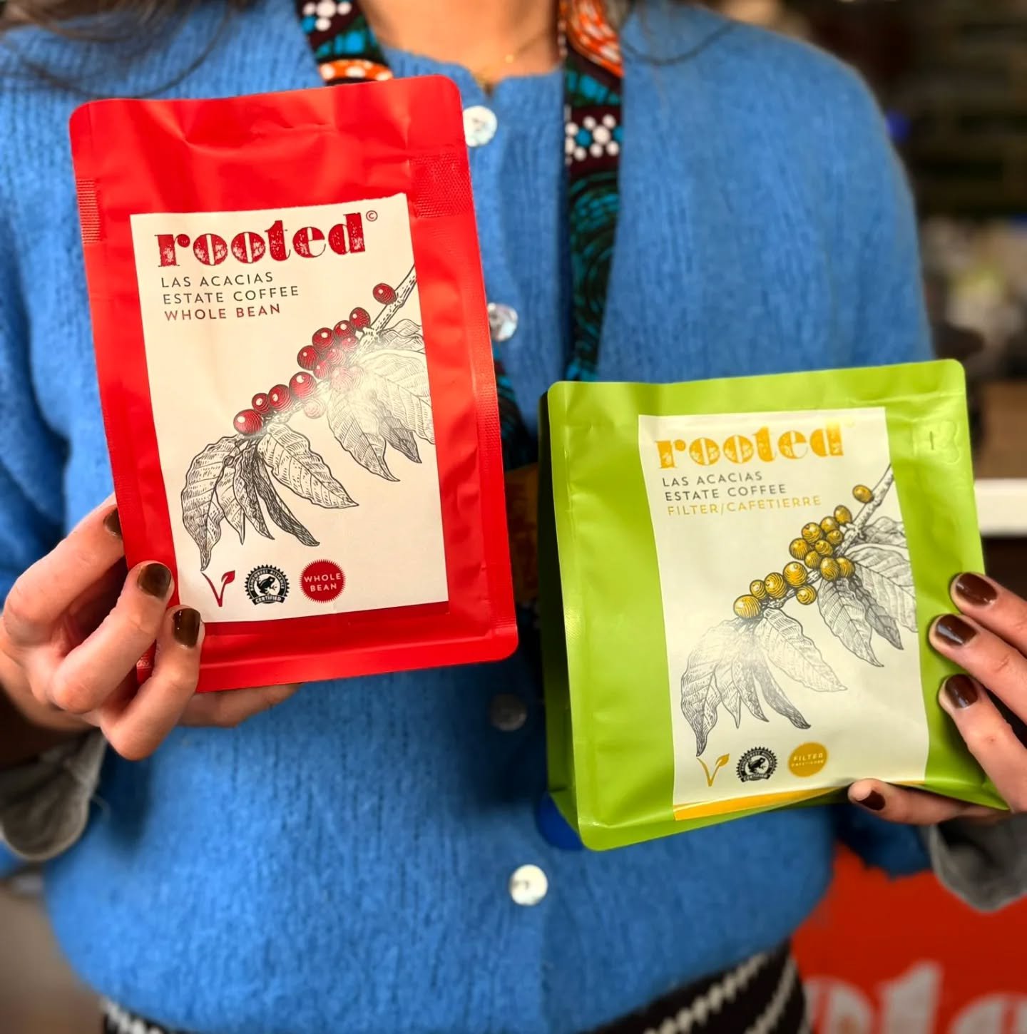 Did you know you can purchase our very own rooted blend, 70% Colombian and 30% Indian arabica bean. Whole bean or filter with notes of candied orange and chocolate