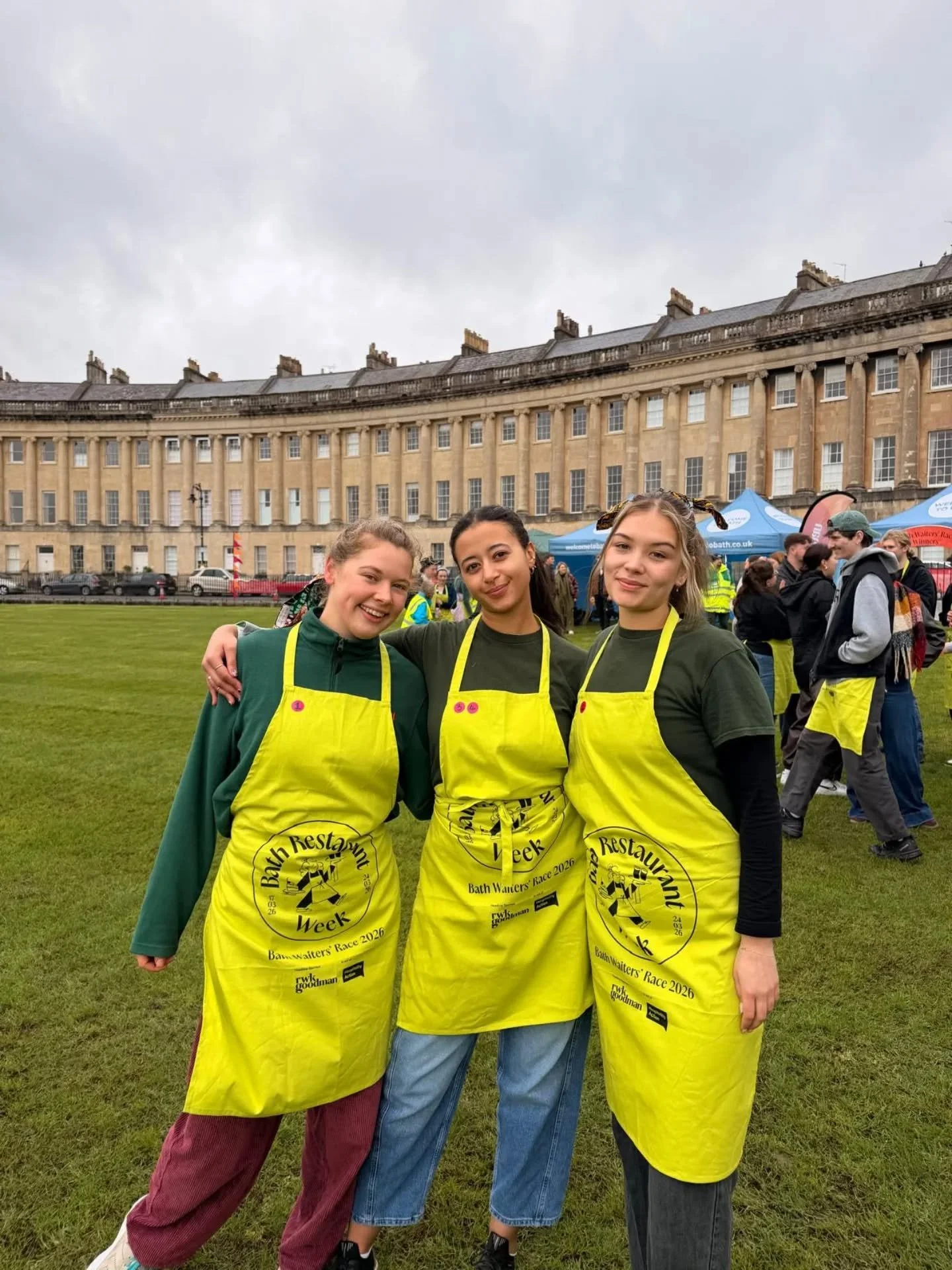Team Rooted 💪 ready for the @bathrestaurantweek waiters race its great to be part of this fun event with other great hospitality venues in Bath! The hospitality community and spirit is out today 🧡