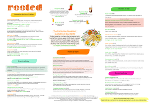 MENUS — Rooted Cafe