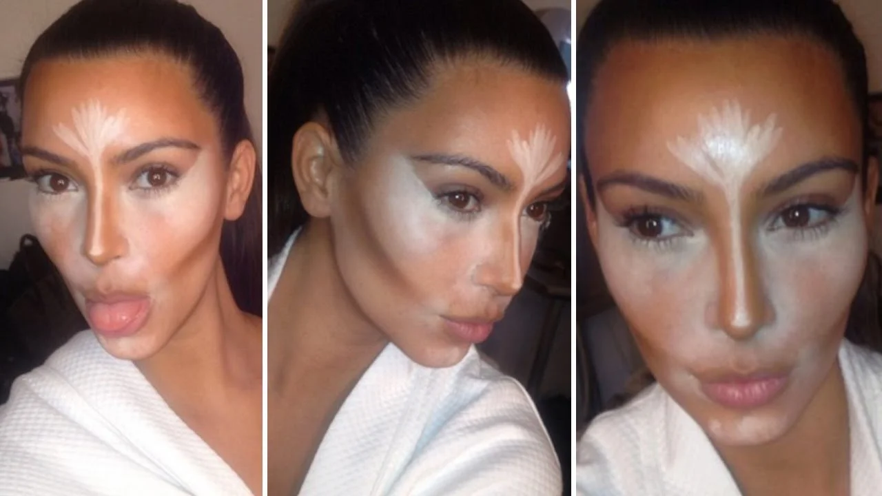 Kim’s famous 2014 contouring techniques. Credit: @kimkardashian
