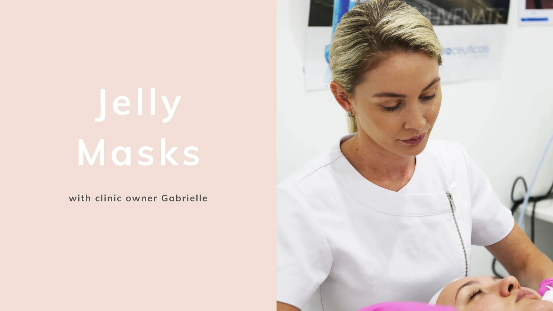 Jelly Masks - with clinic owner Gabrielle