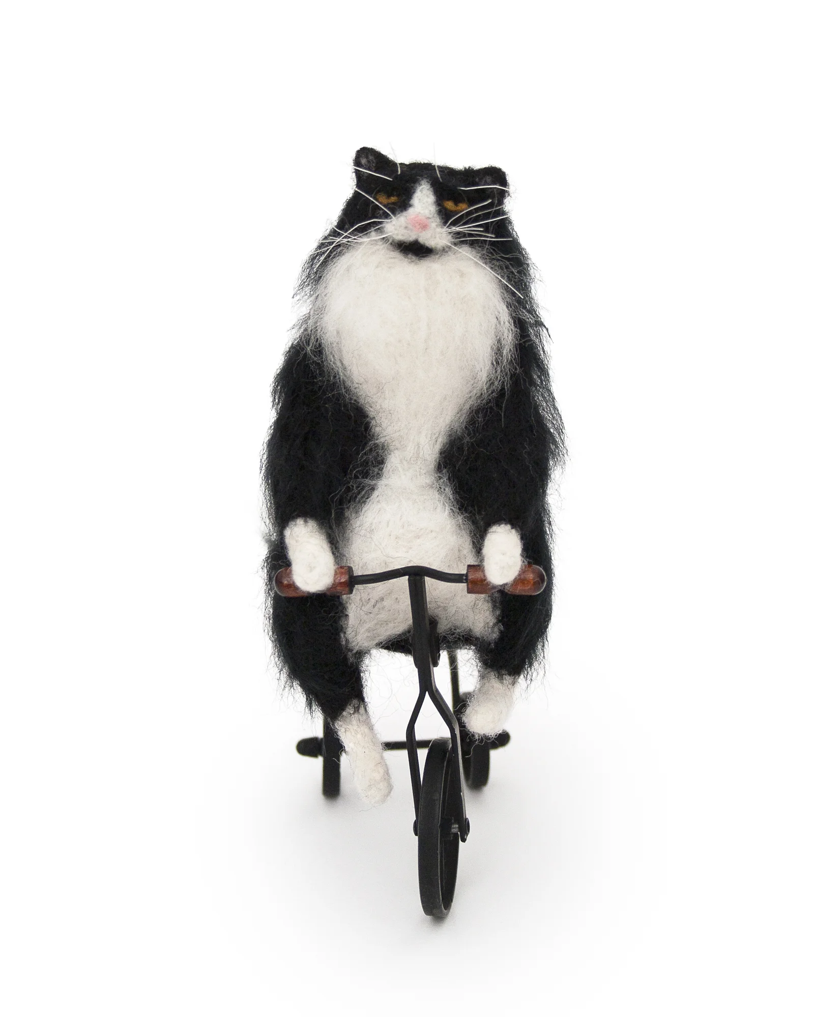 Needle Felted Stray Cat On Wheels