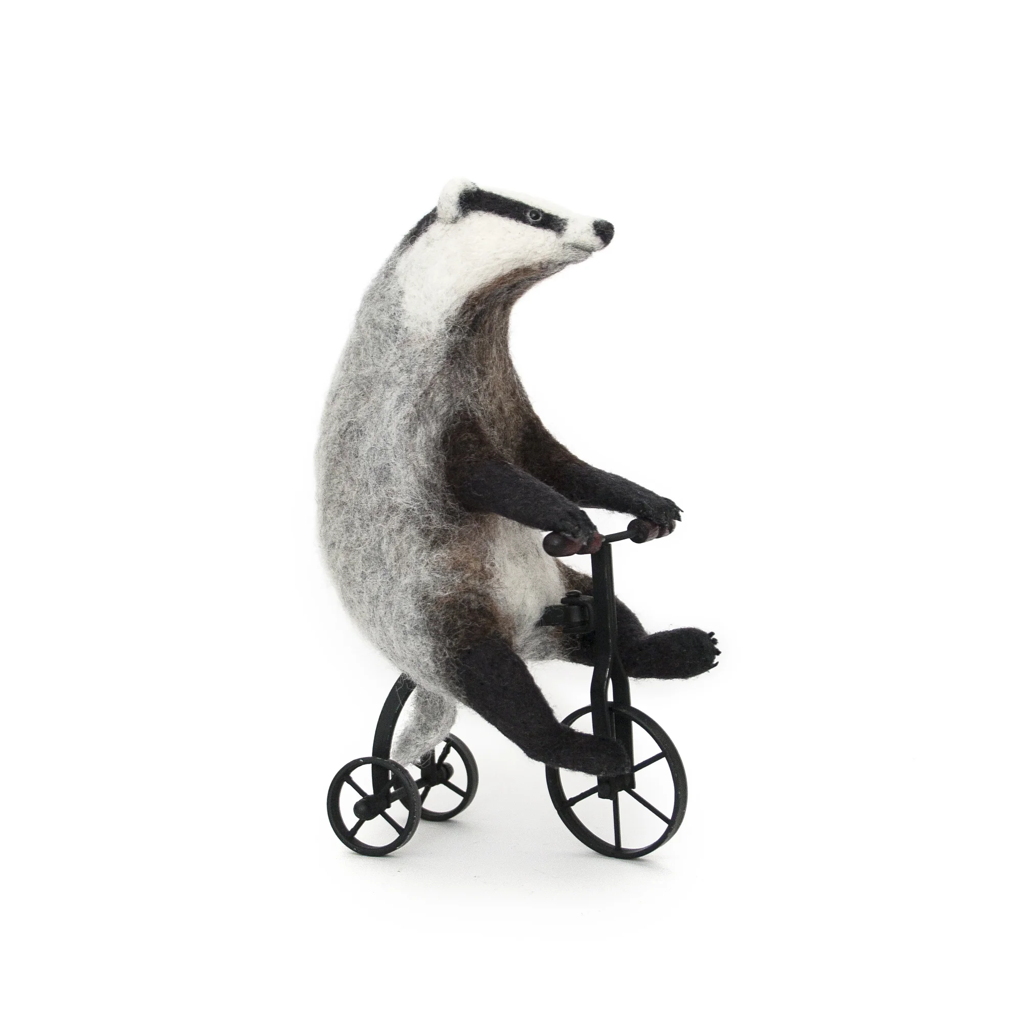 Needle Felted Badger On Wheels