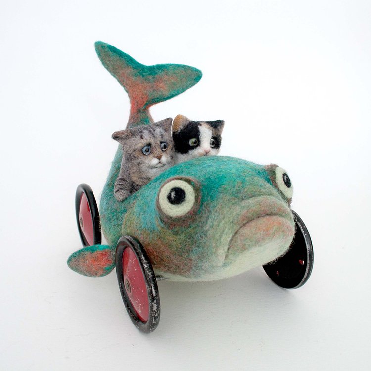 Cats in Fish on Wheels