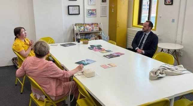 On Friday, thanks to Gareth and the team @wirral_cvs we had the pleasure of welcoming the Lord Deputy Lieutenant to Comics Youth. 

We don&rsquo;t always find visits like this easy to sit with.

Not because we don&rsquo;t value them, but because they