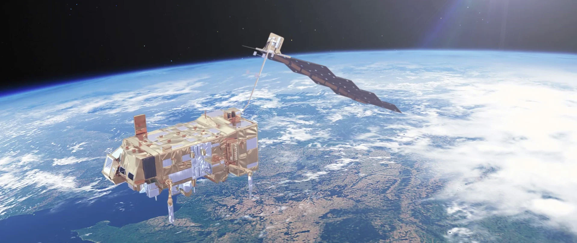 The meteorological satellites known as Metop orbit the Earth from pole to pole, at a little over 800 kilometers height. Image: ESA.