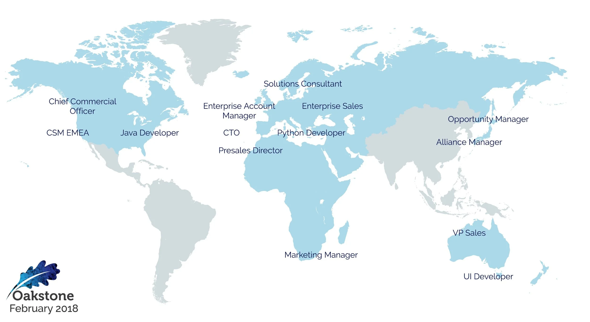 Oakstone International executive search saas February placements