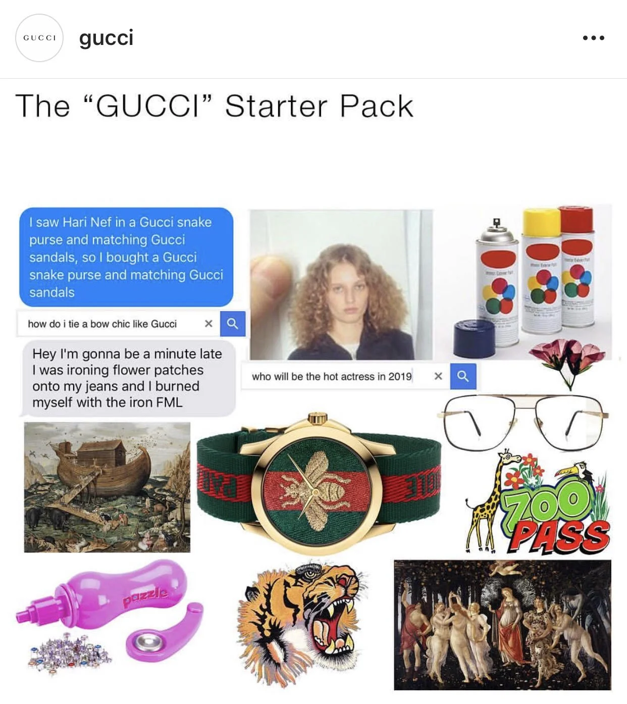 FOTO: Instagram @gucci / @youvegotnomale