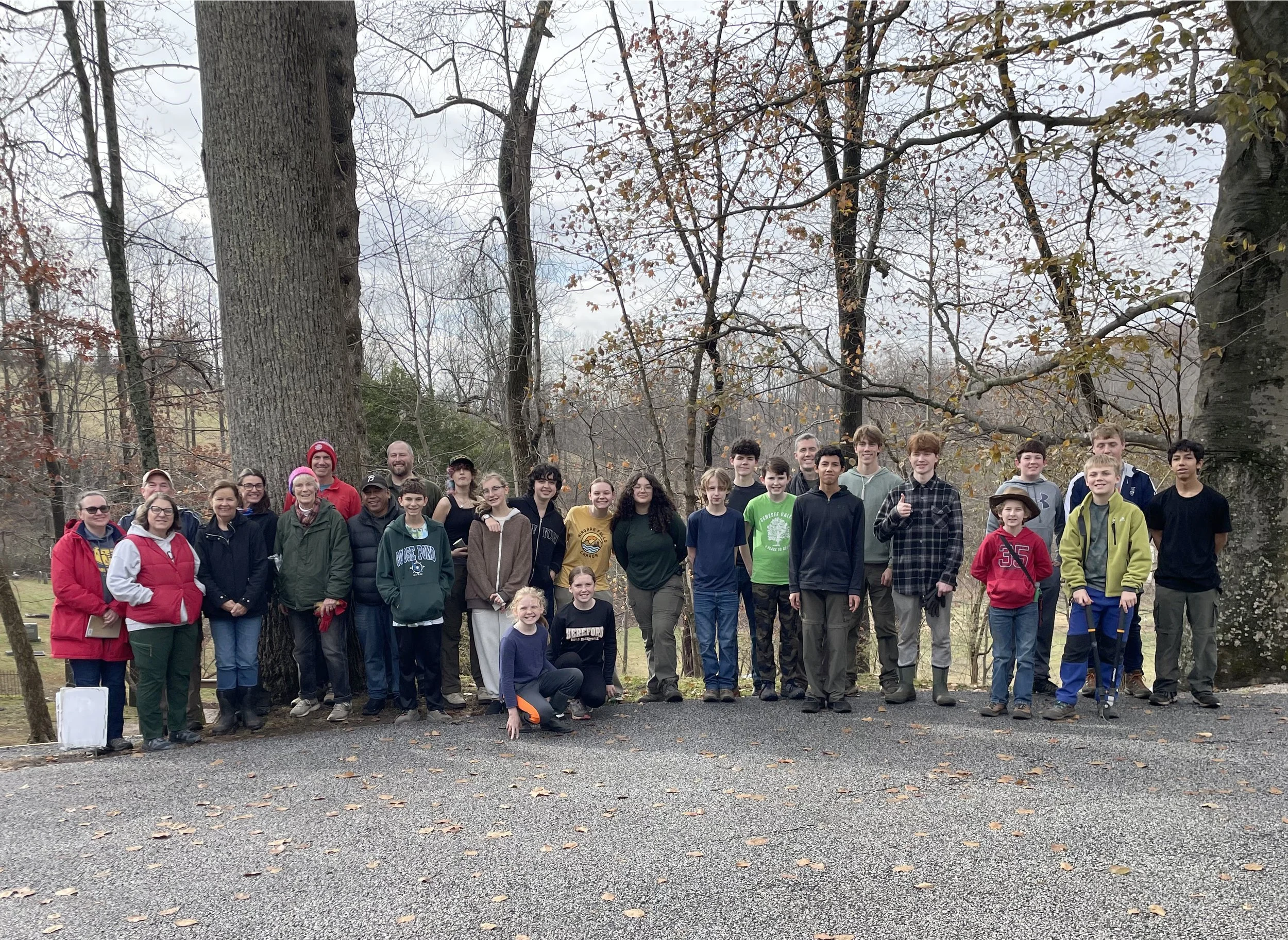 Scout Troops 485 and 1485 workday with MOGS