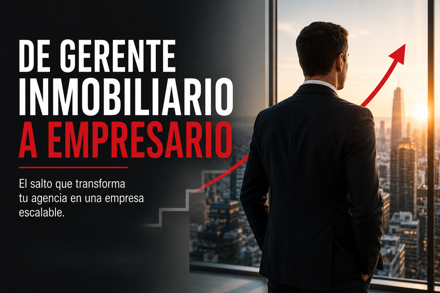 Gerente inmobiliario reflexionando sobre cómo transformar su agencia en una empresa escalable