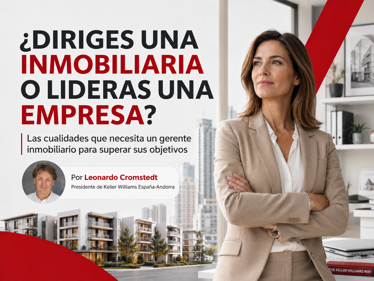 Gerente inmobiliario liderando a su equipo con objetivos claros y accountability semanal para construir una empresa rentable