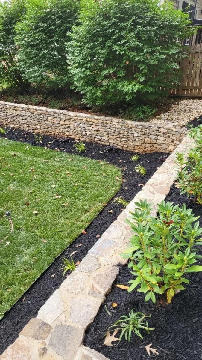 Stone Wall with Garden Path