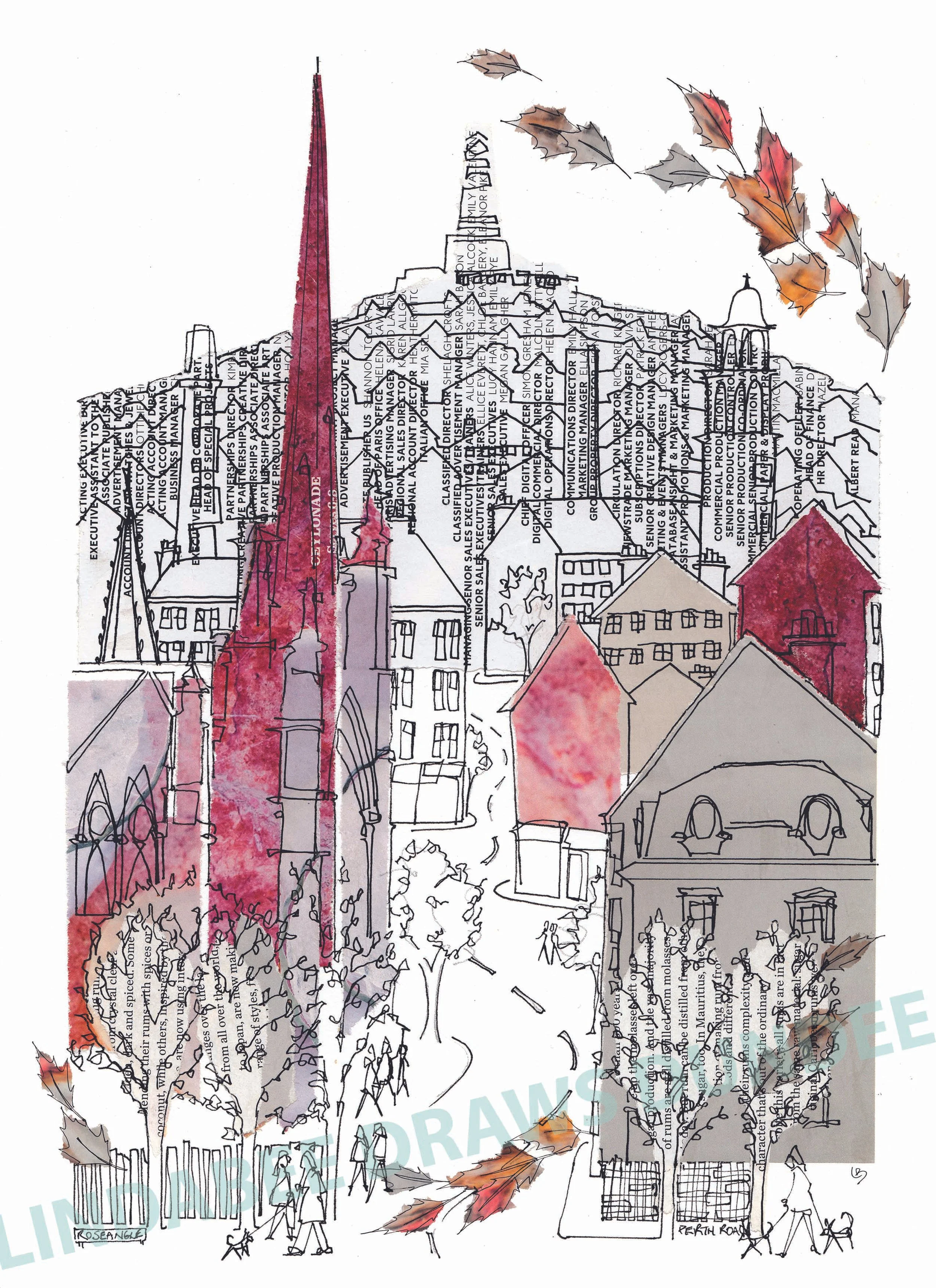 Perth Road in Pink, Dundee LB18 