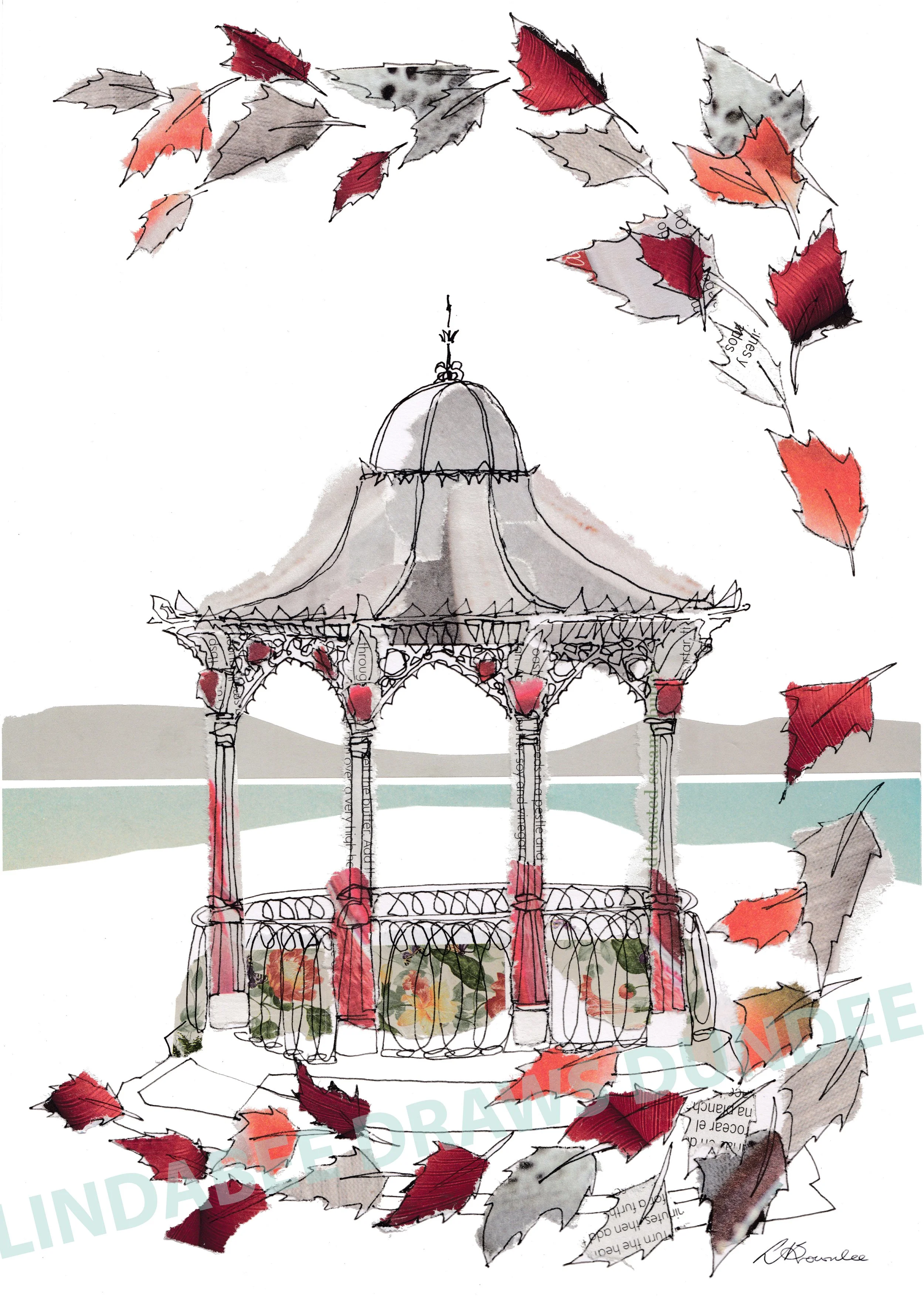 LB25 Red Bandstand, Magdalen Green.