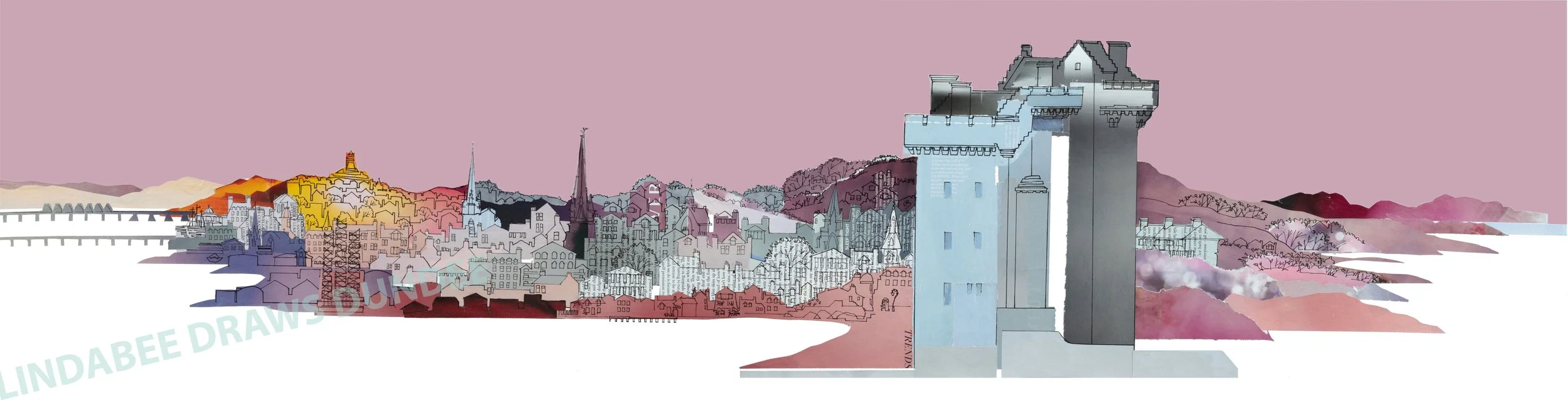 Broughty Ferry Castle in Blue 