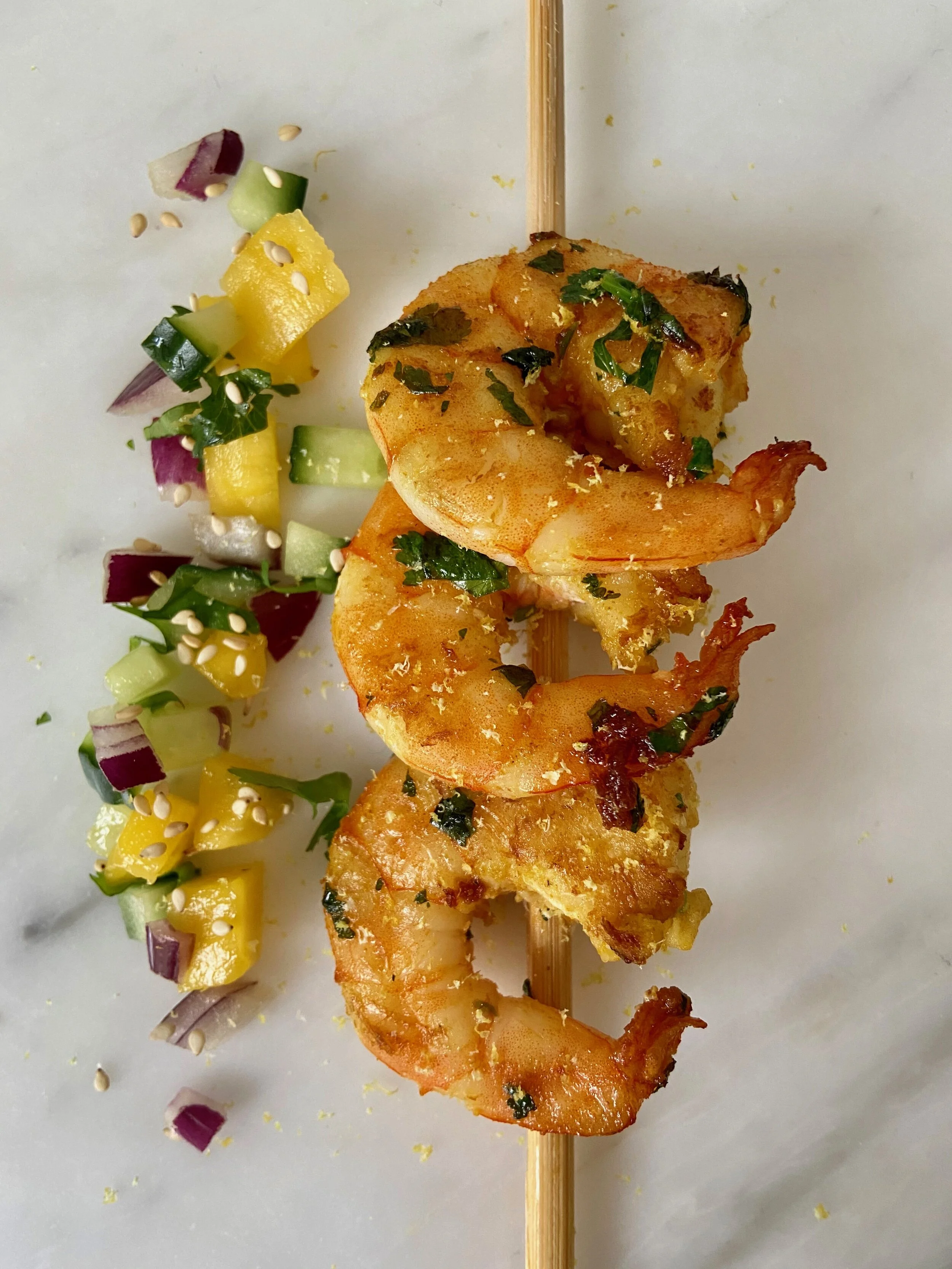 Brochettes de scampis 