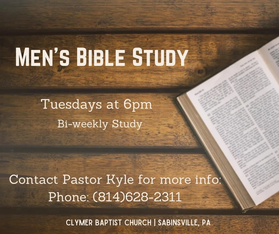 Join Men’s Bible Study every other Tuesday at 6pm. Currently, this group is going through 1 Timothy. On alternate Tuesdays, you can also join the men at a local coffee shop for a community study with other churches.