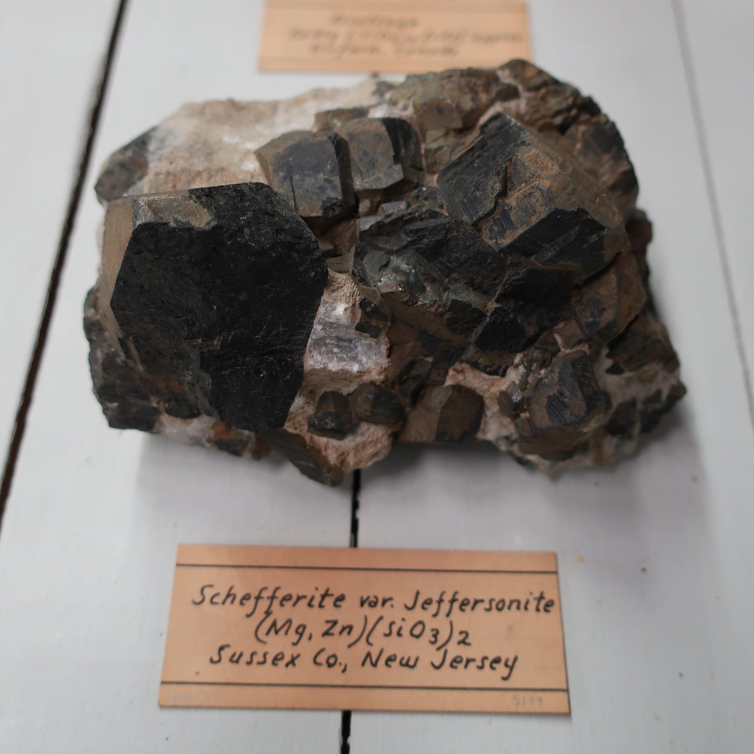   “Jeffersonite  was discovered by Msrs Keating, and Vanuxem of Phil”a from its chemical composition and other characters, they came to the conclusion it was a new species. Dr. Troost instituted a careful comparison between this mineral, and pyroxene
