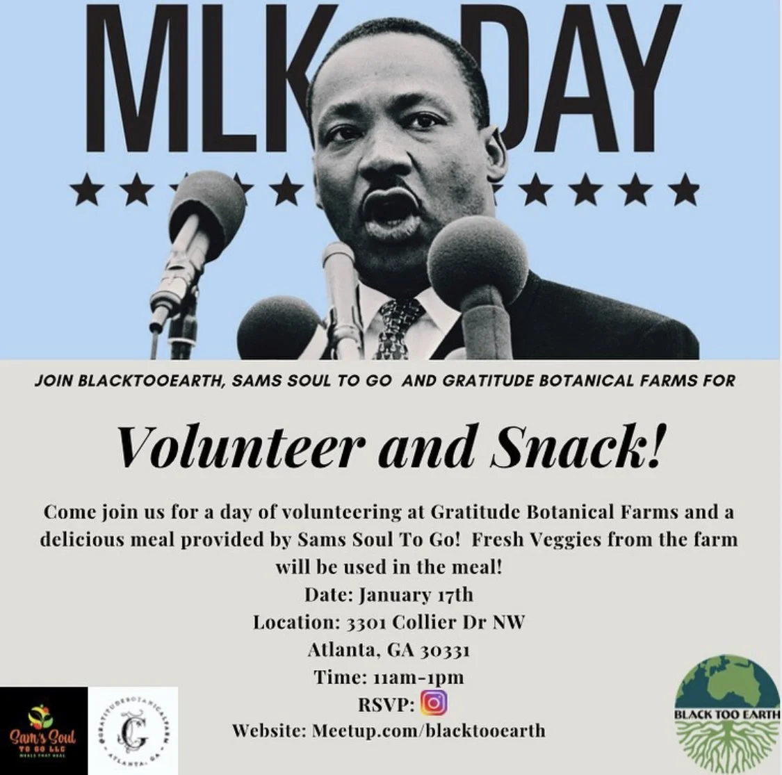 MLK Day Volunteer & Snack