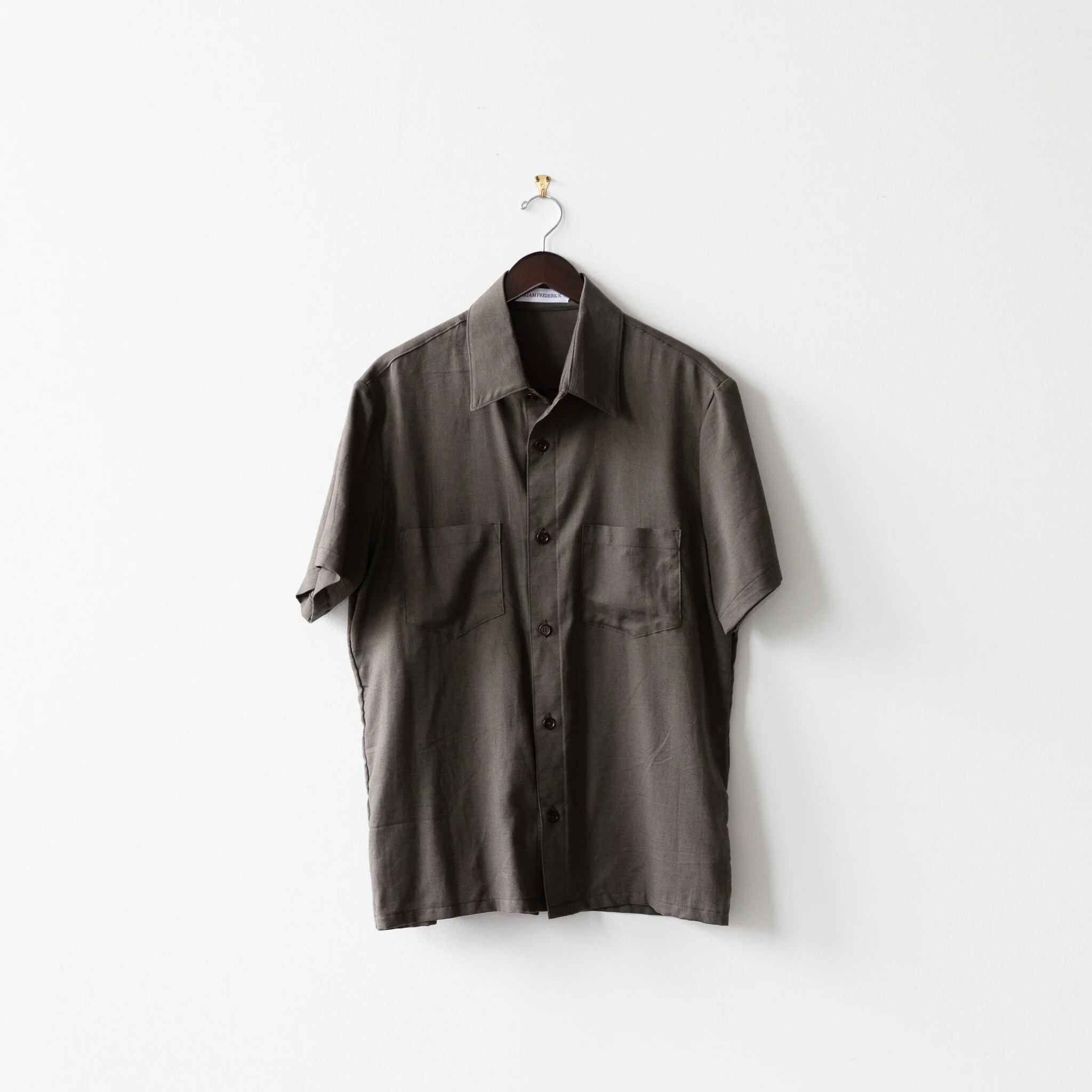 studio shirt (short sleeve)- bark viyella