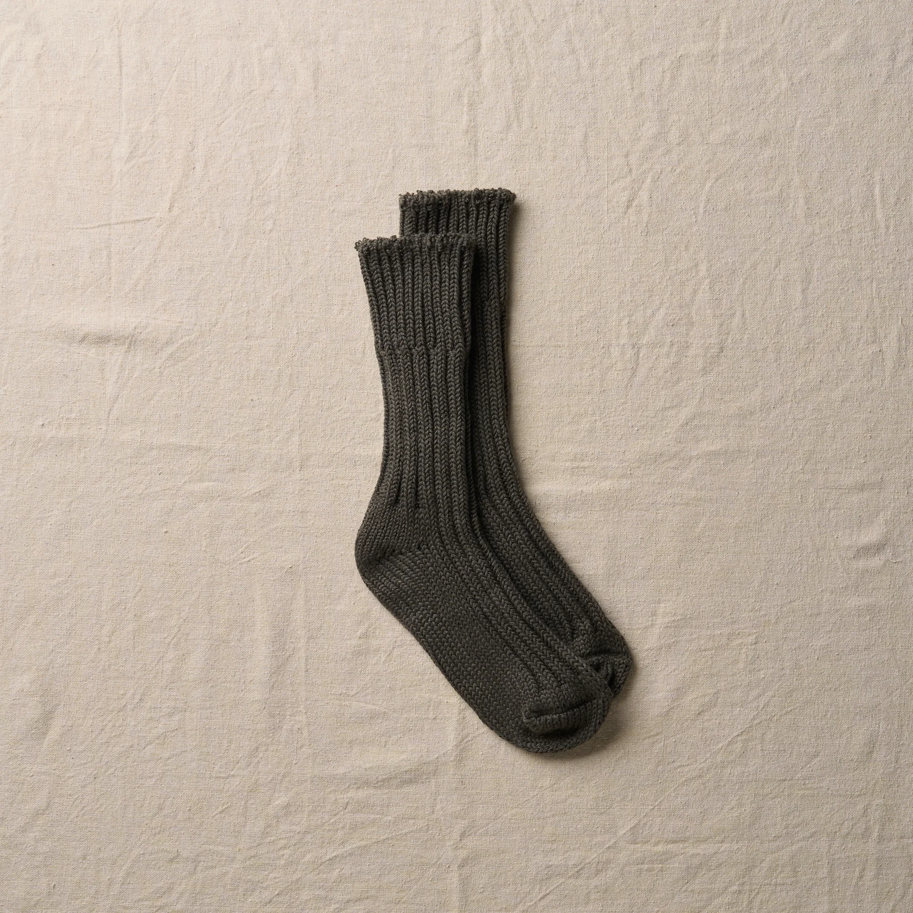 yahae - dark grey organic cotton low gauge sock