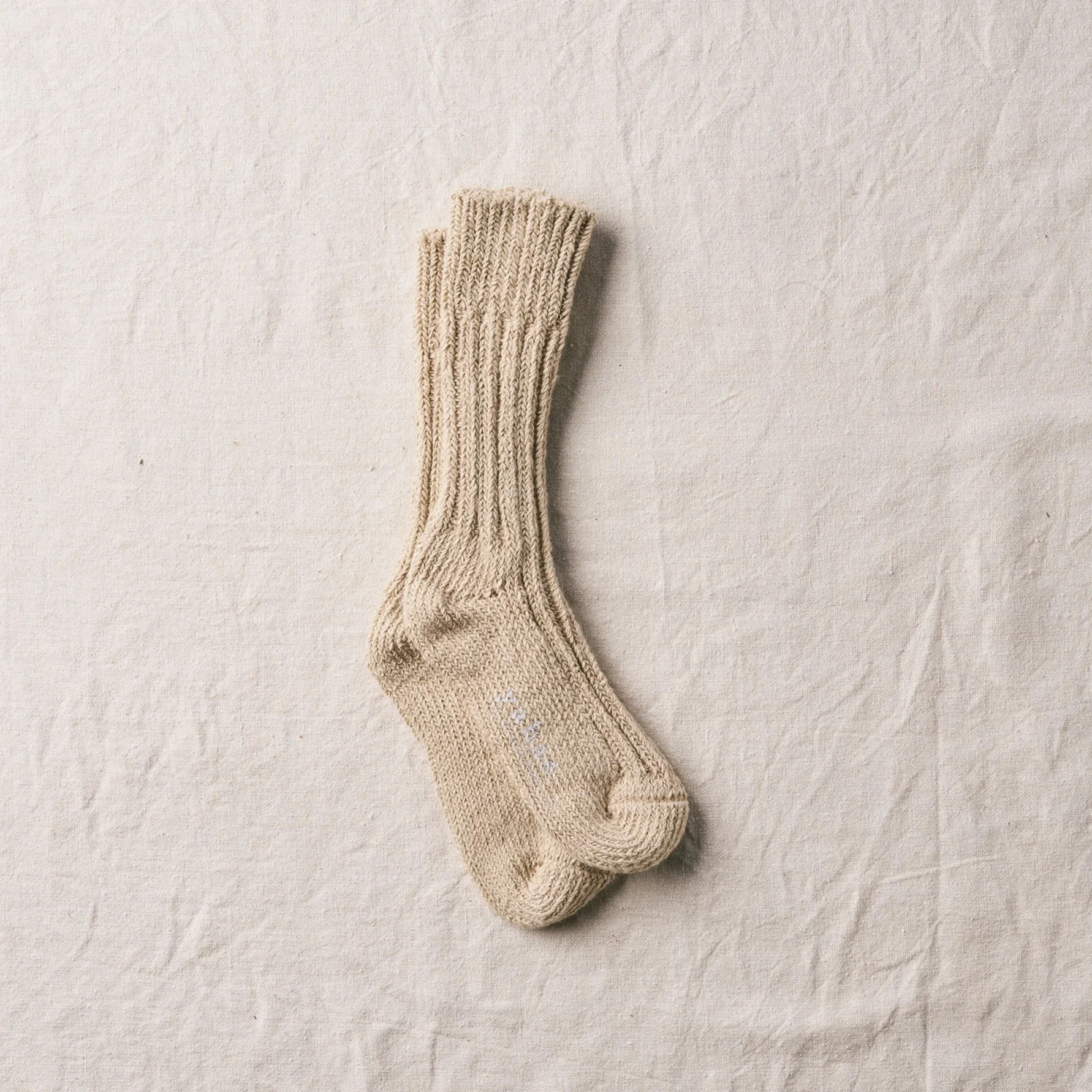 yahae - sage green organic cotton low gauge sock