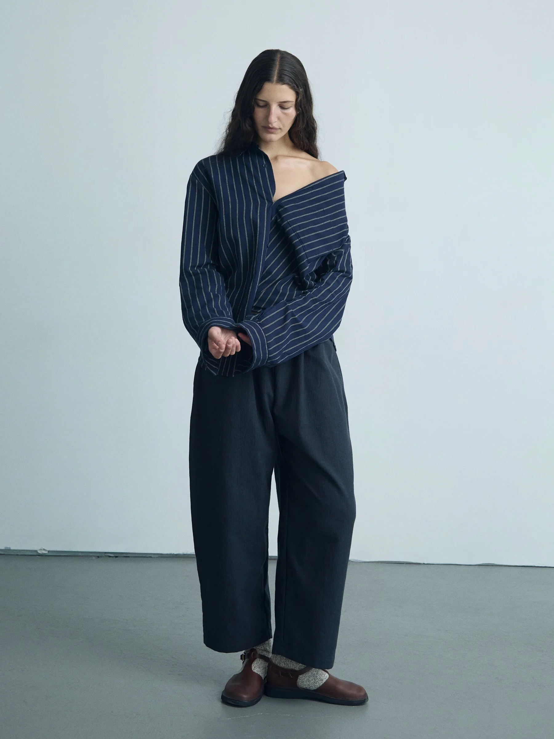 studio pant - yarn dyed herringbone