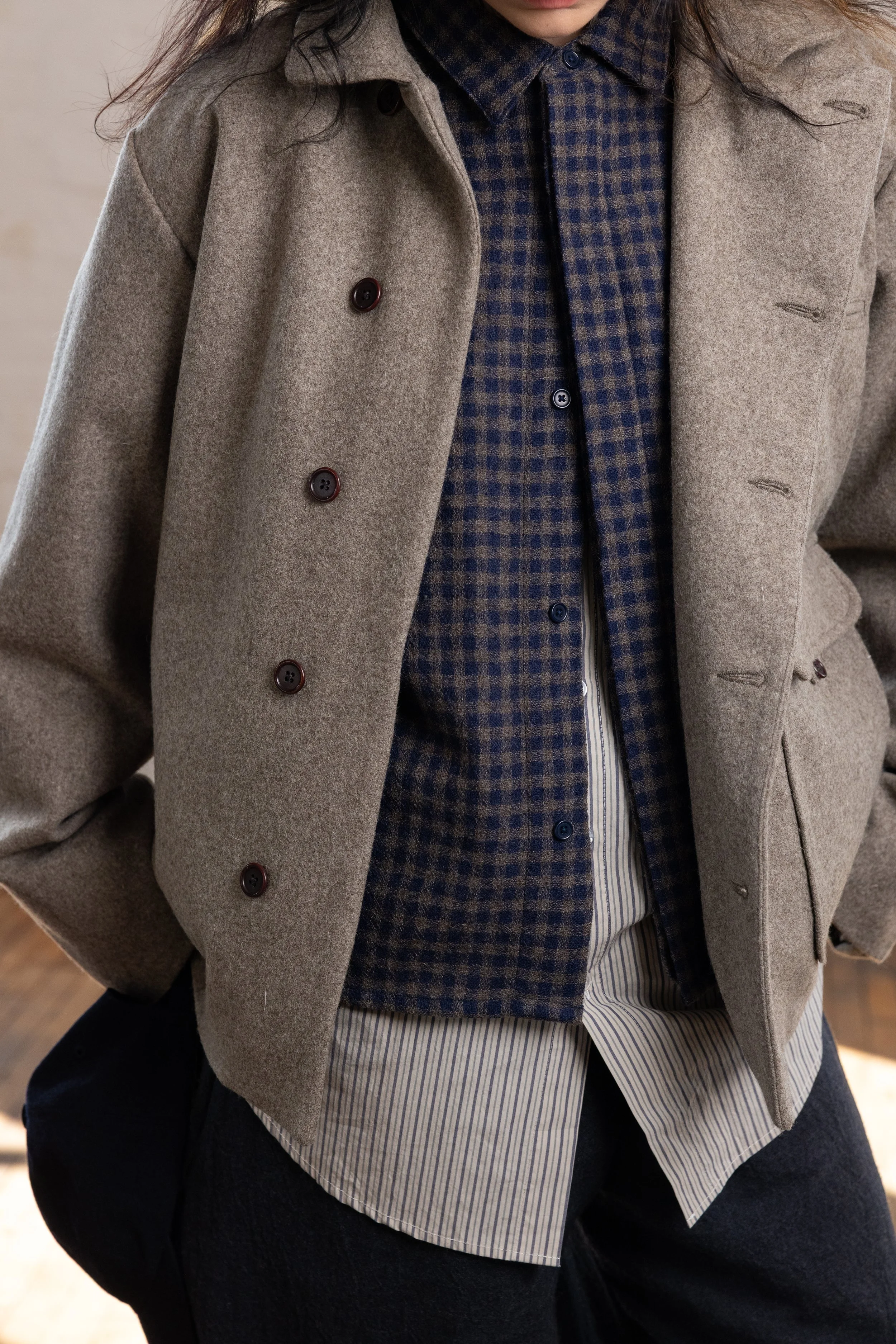 airport jacket - oat melton