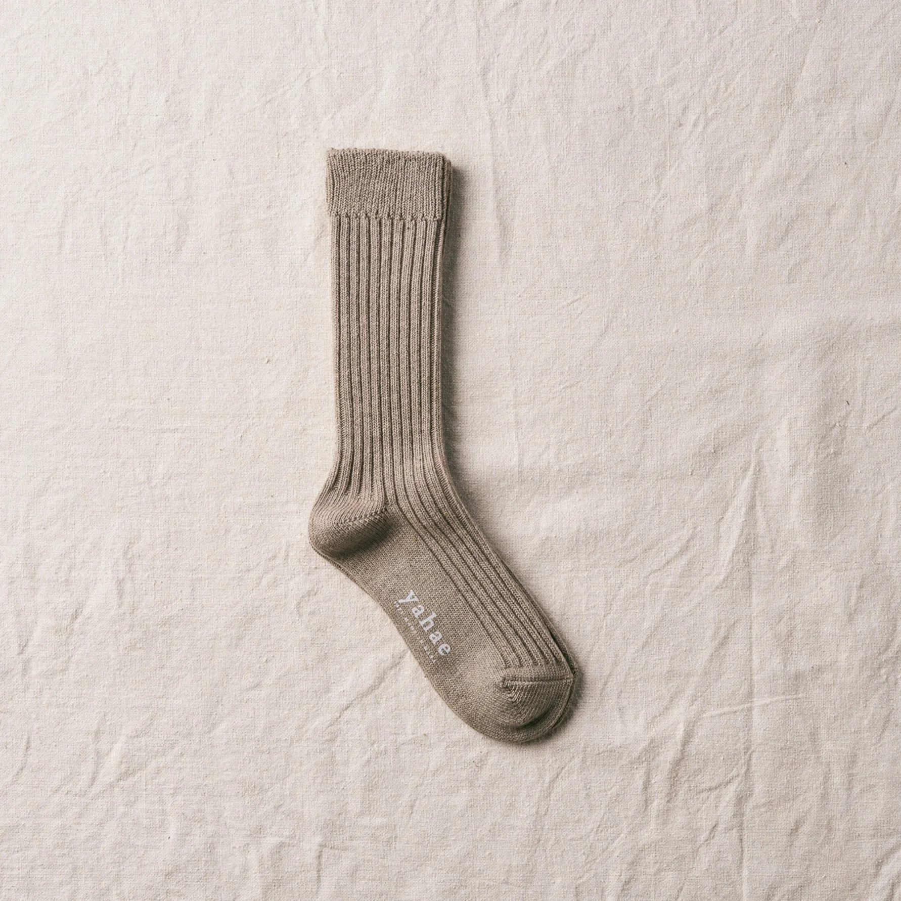 yahae - green organic cotton yak ribbed sock