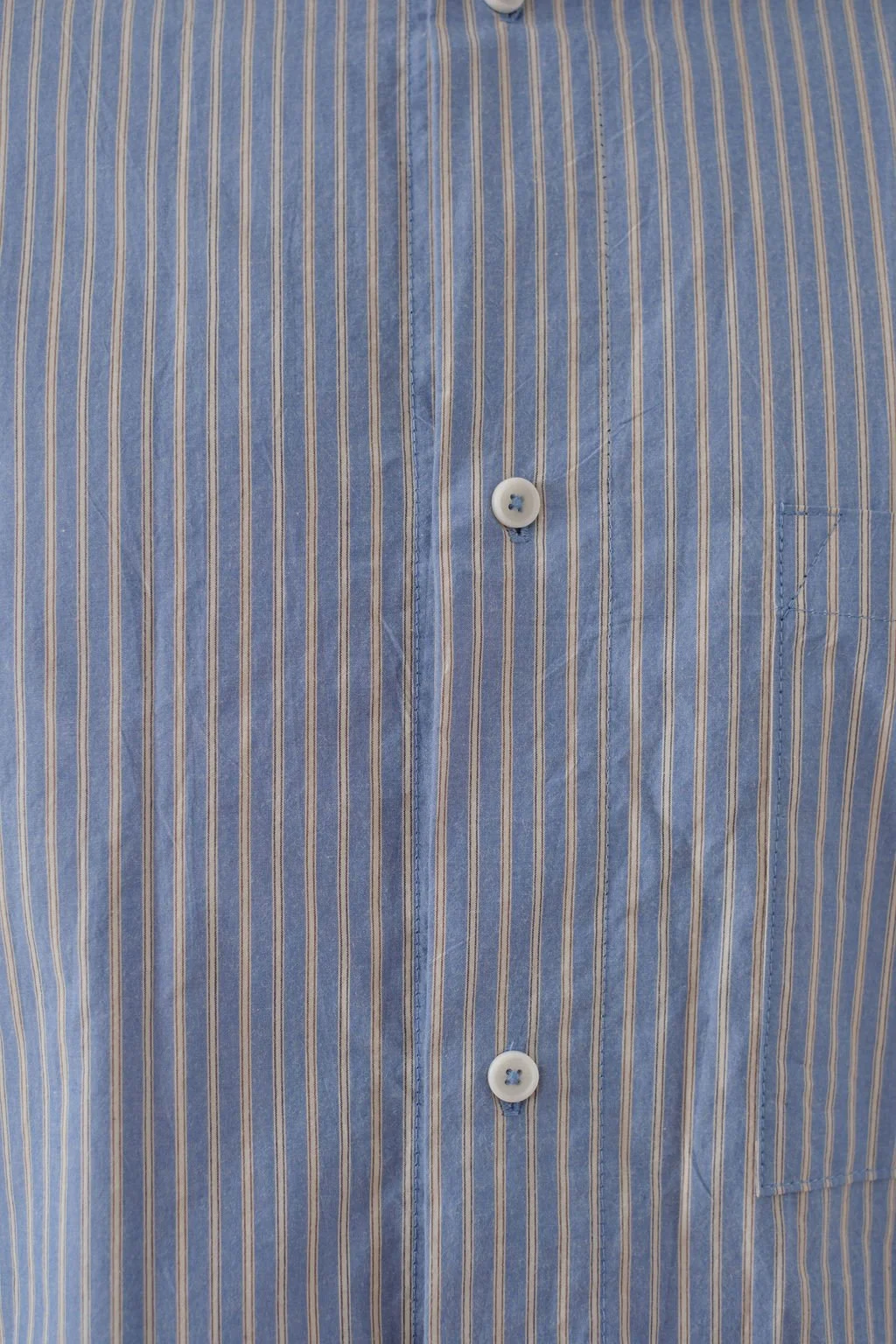 office shirt - blue stripe cotton typewriter