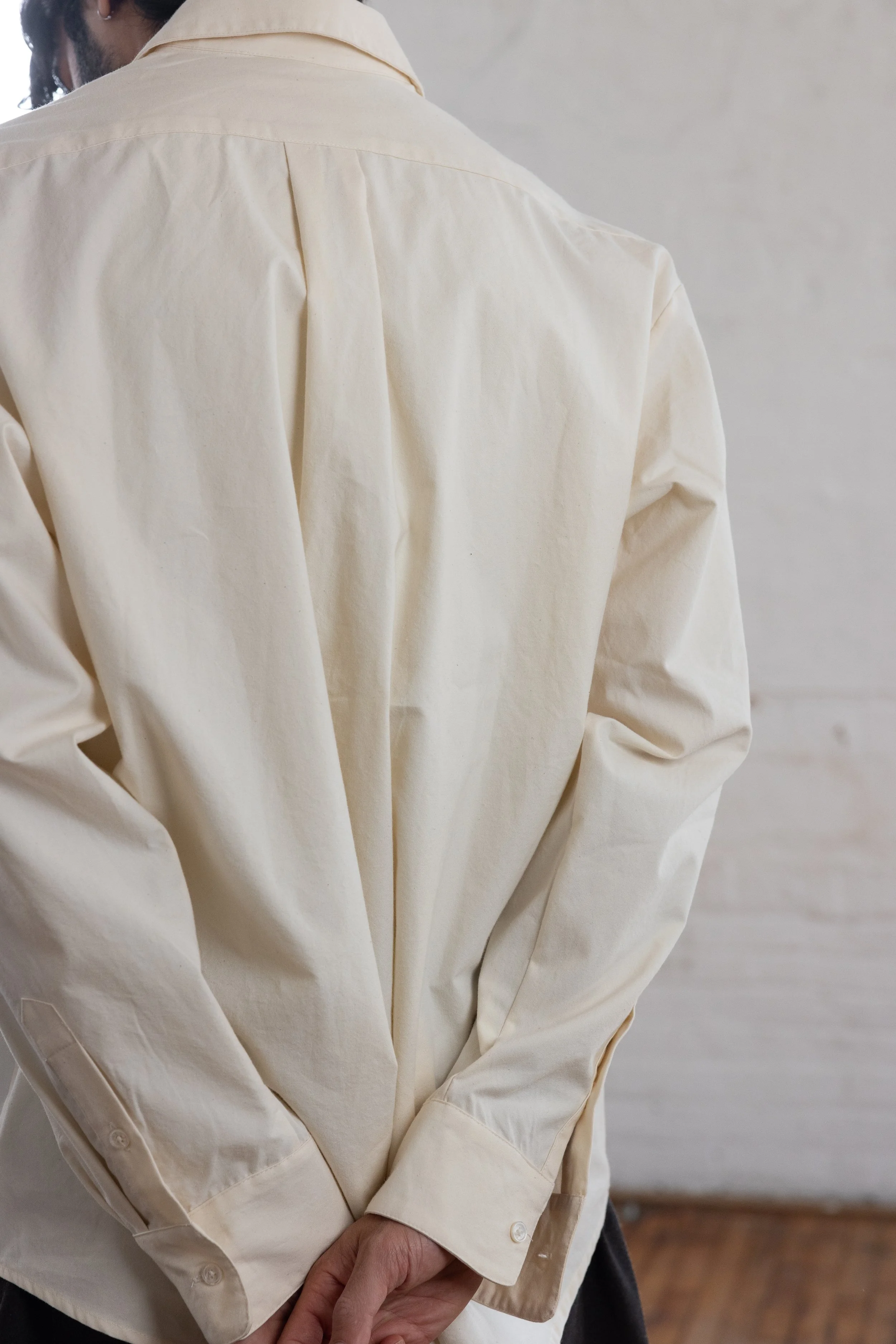 office shirt - natural cotton parachute cloth