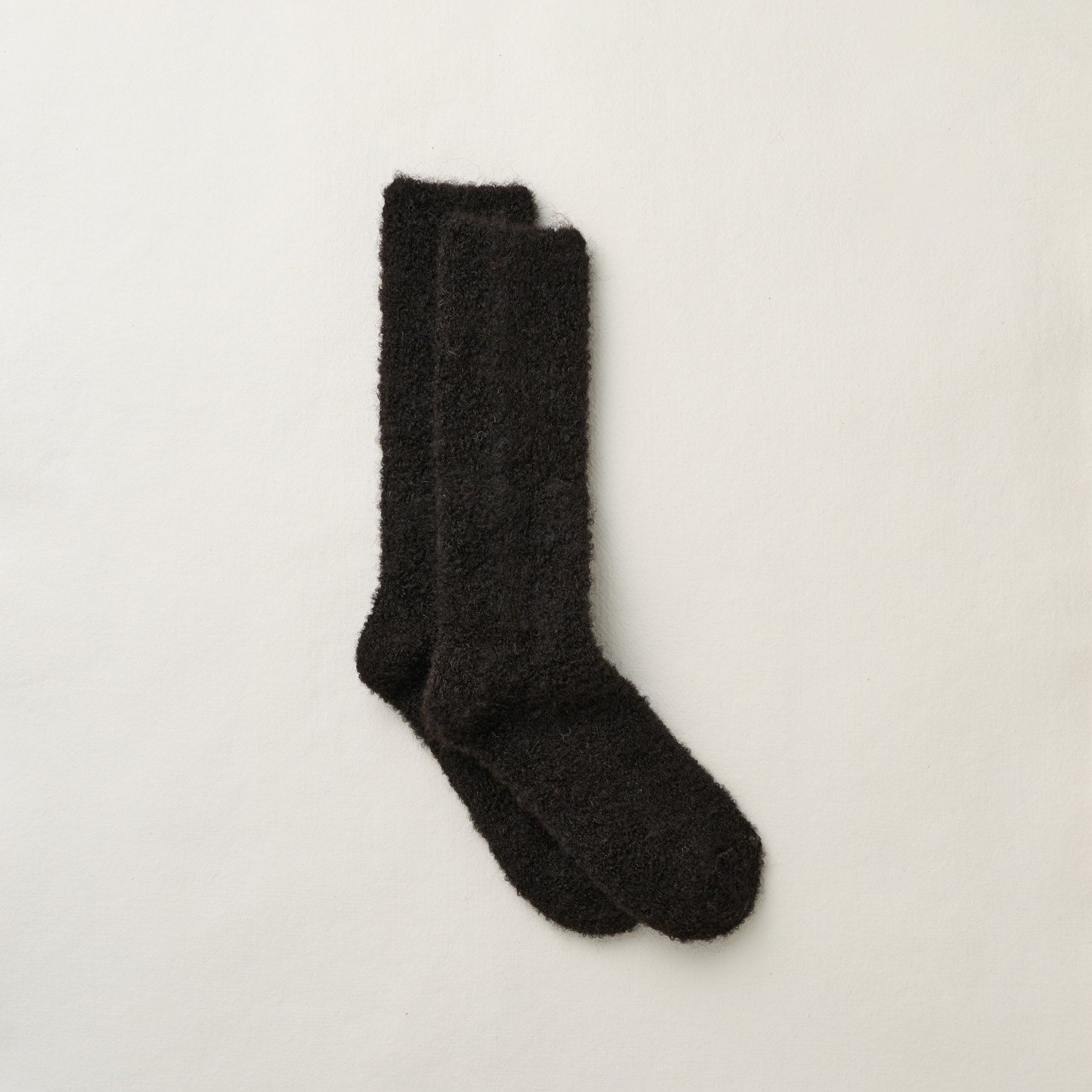 yahae - black alpaca loop slipper sock