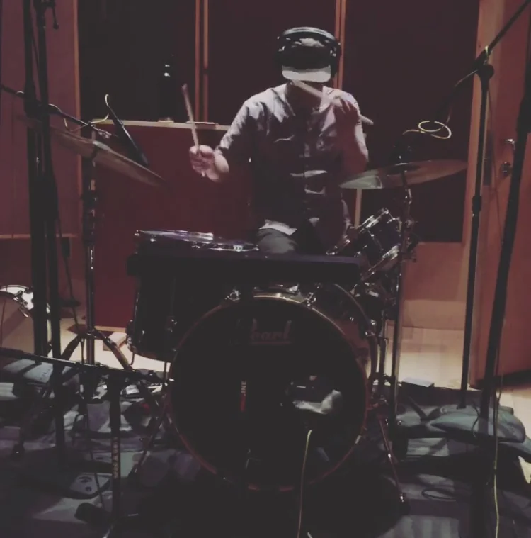 PC tracking drums for upcoming RIGHTSTARTER tracks @ Tone Freq Studios, San José