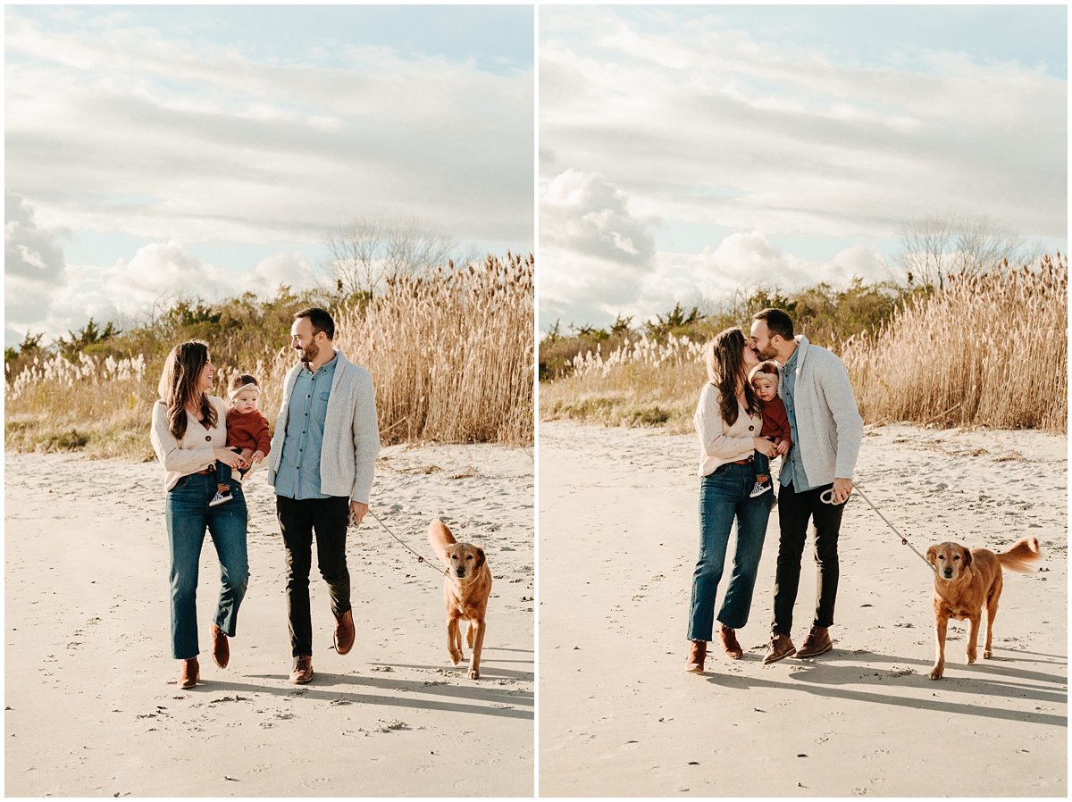 fall new jersey beach family photo session