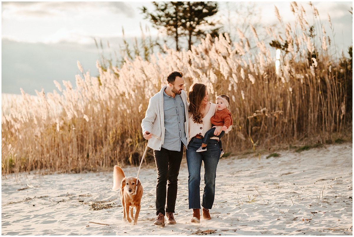 fall new jersey beach family photo session