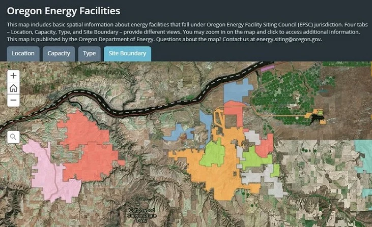 Oregon Department of Energy Launches Facilities Map
