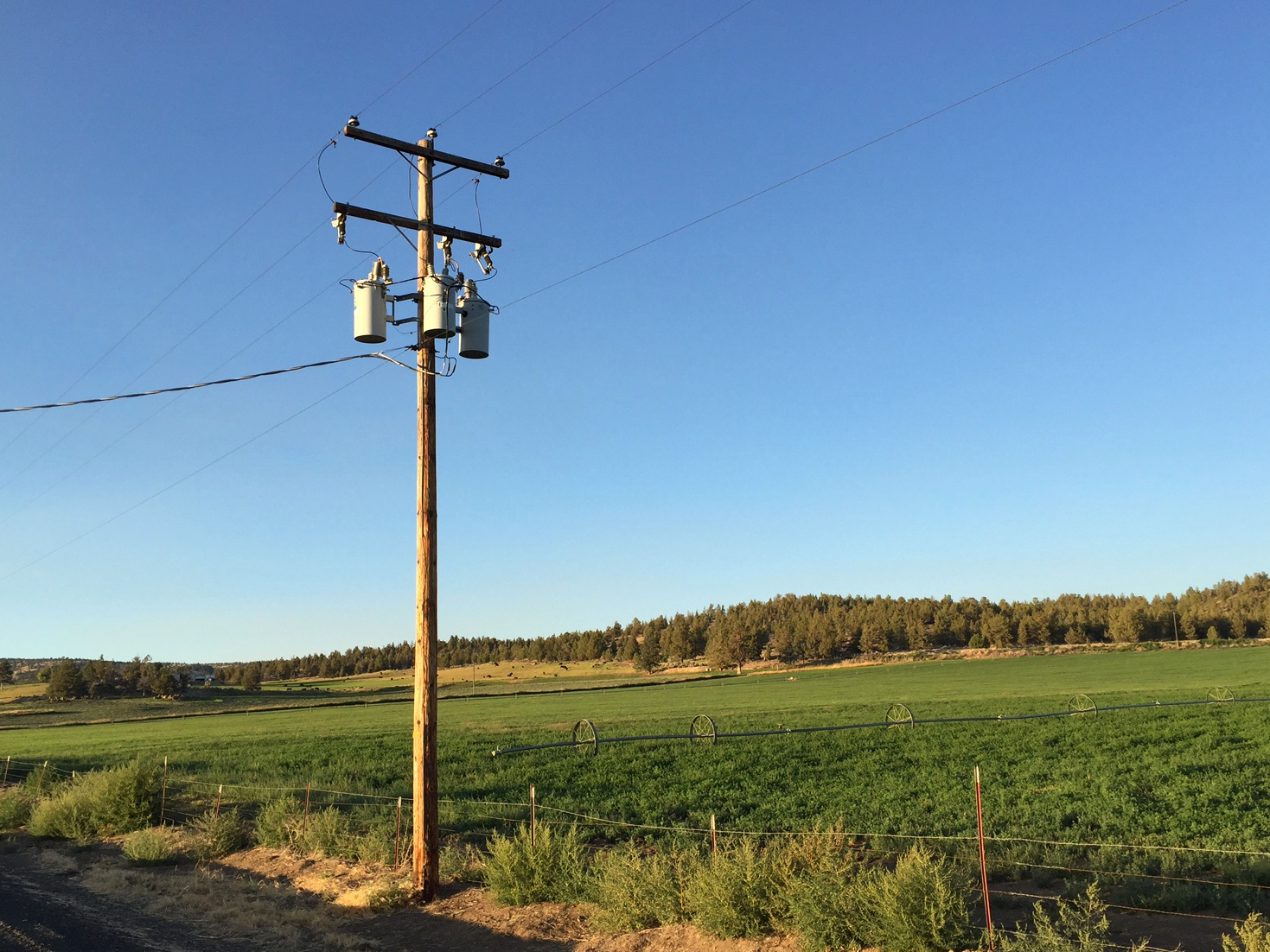  A power pole north of  Prineville .     