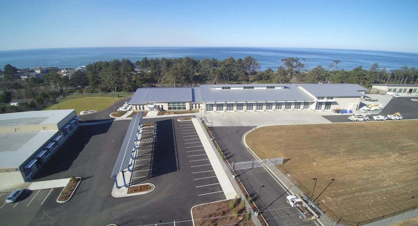 Central Lincoln PUD’s seismically-sound operations center opened in 2017. Photo courtesy of CLPUD.