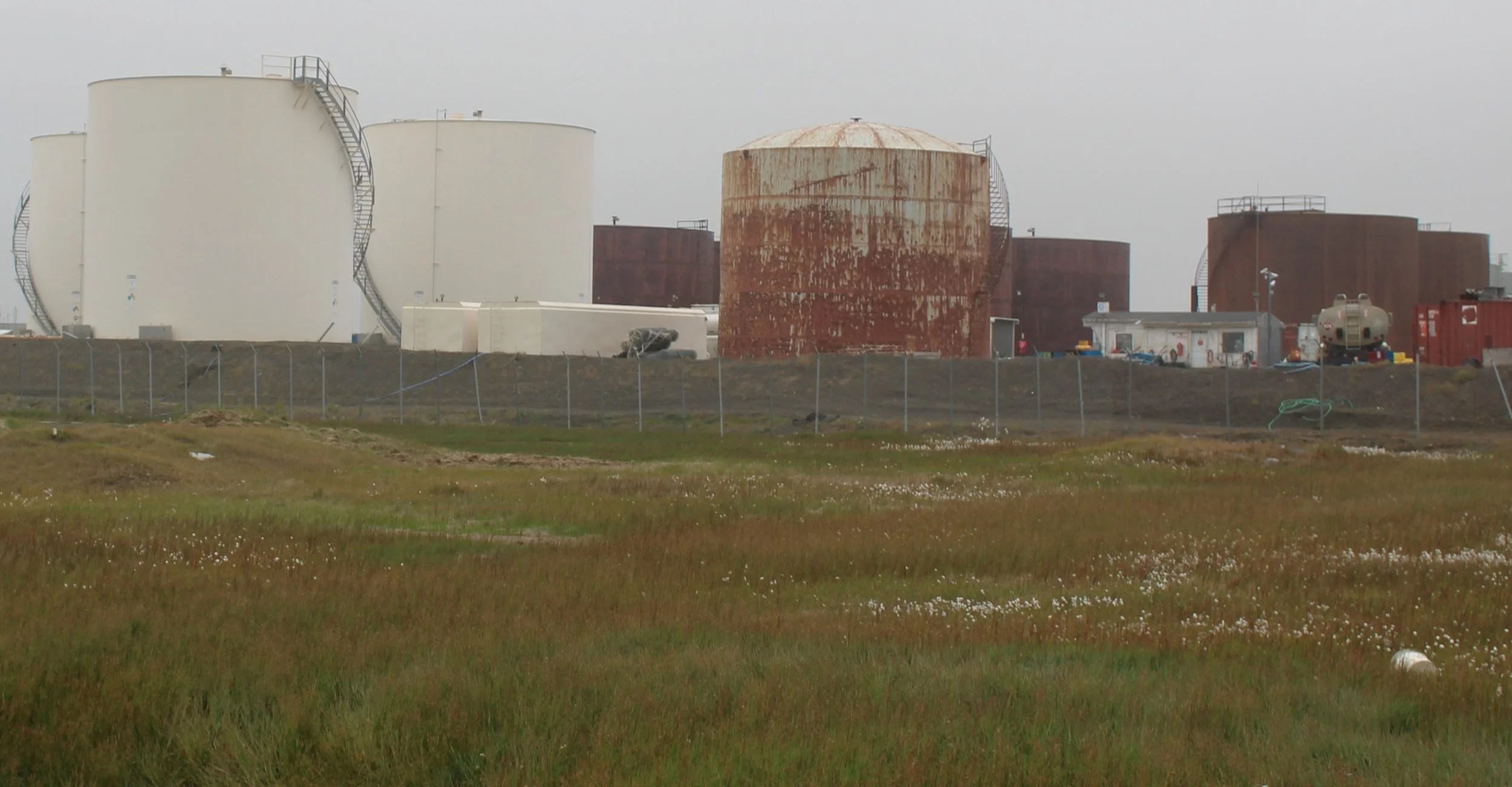 These are the current and old fuel storage facilities at Barrow.