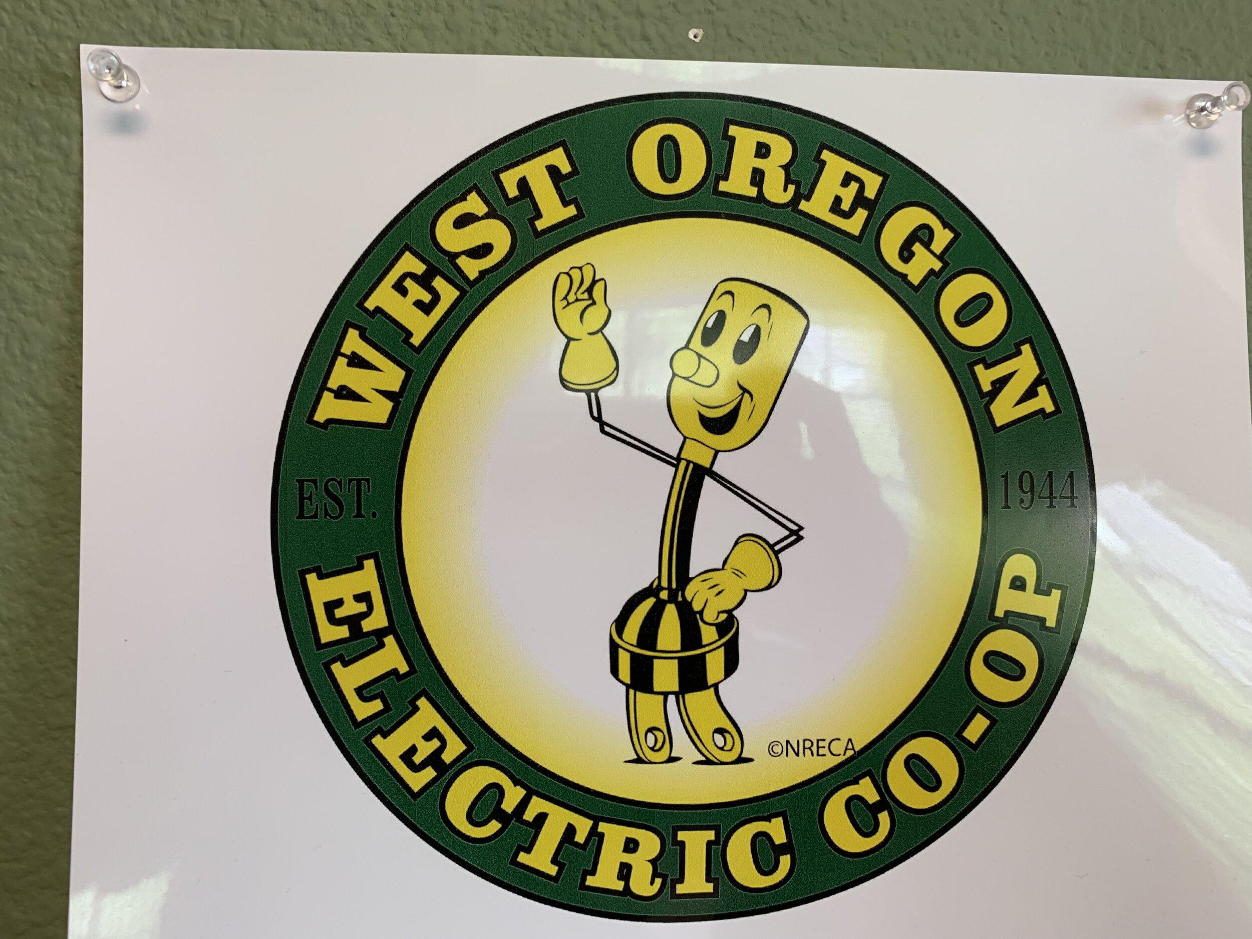 West Oregon Electric Co-op's friendly logo