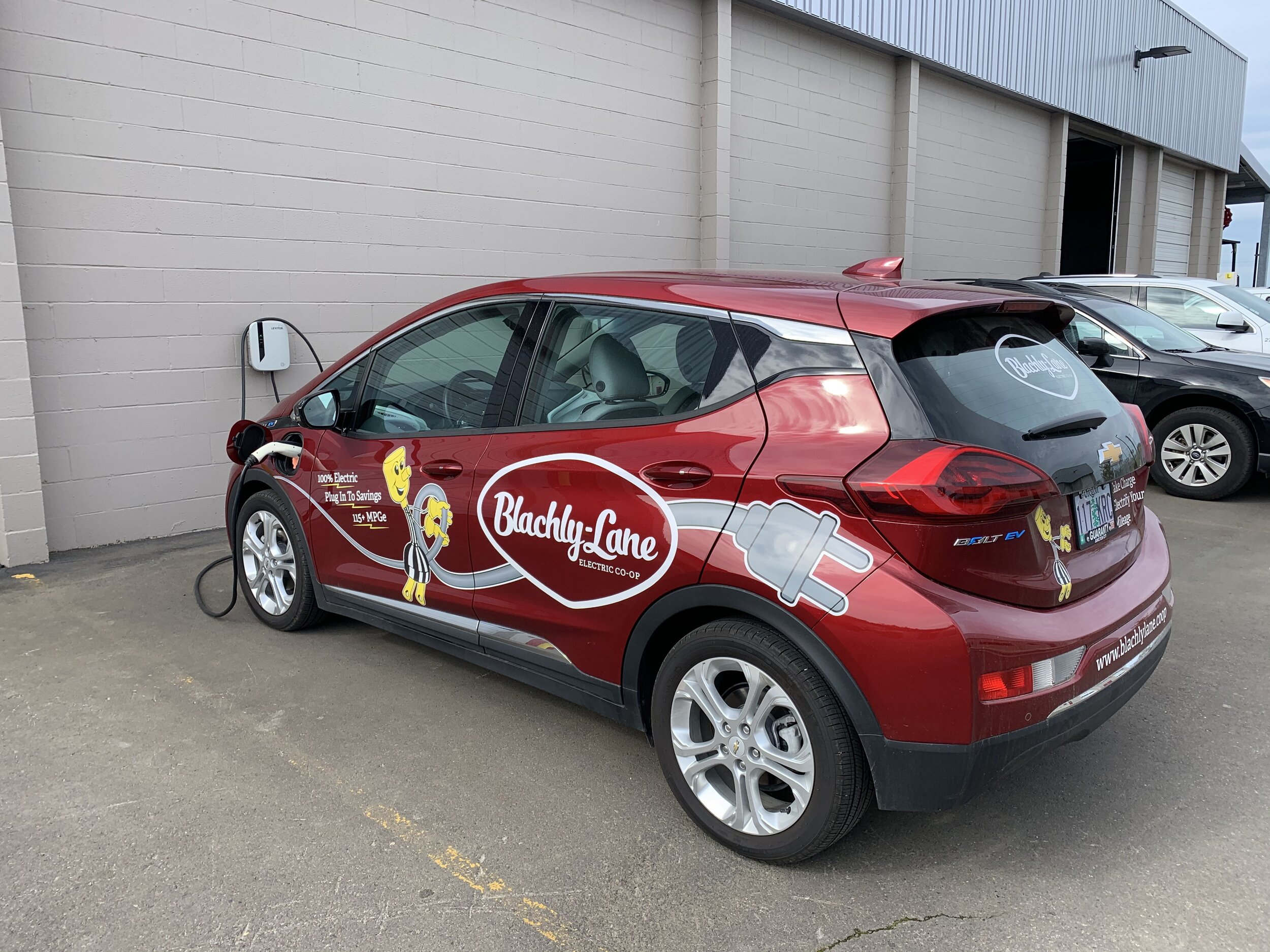 Blachly-Lane's fleet includes this all-electric Chevy Bolt