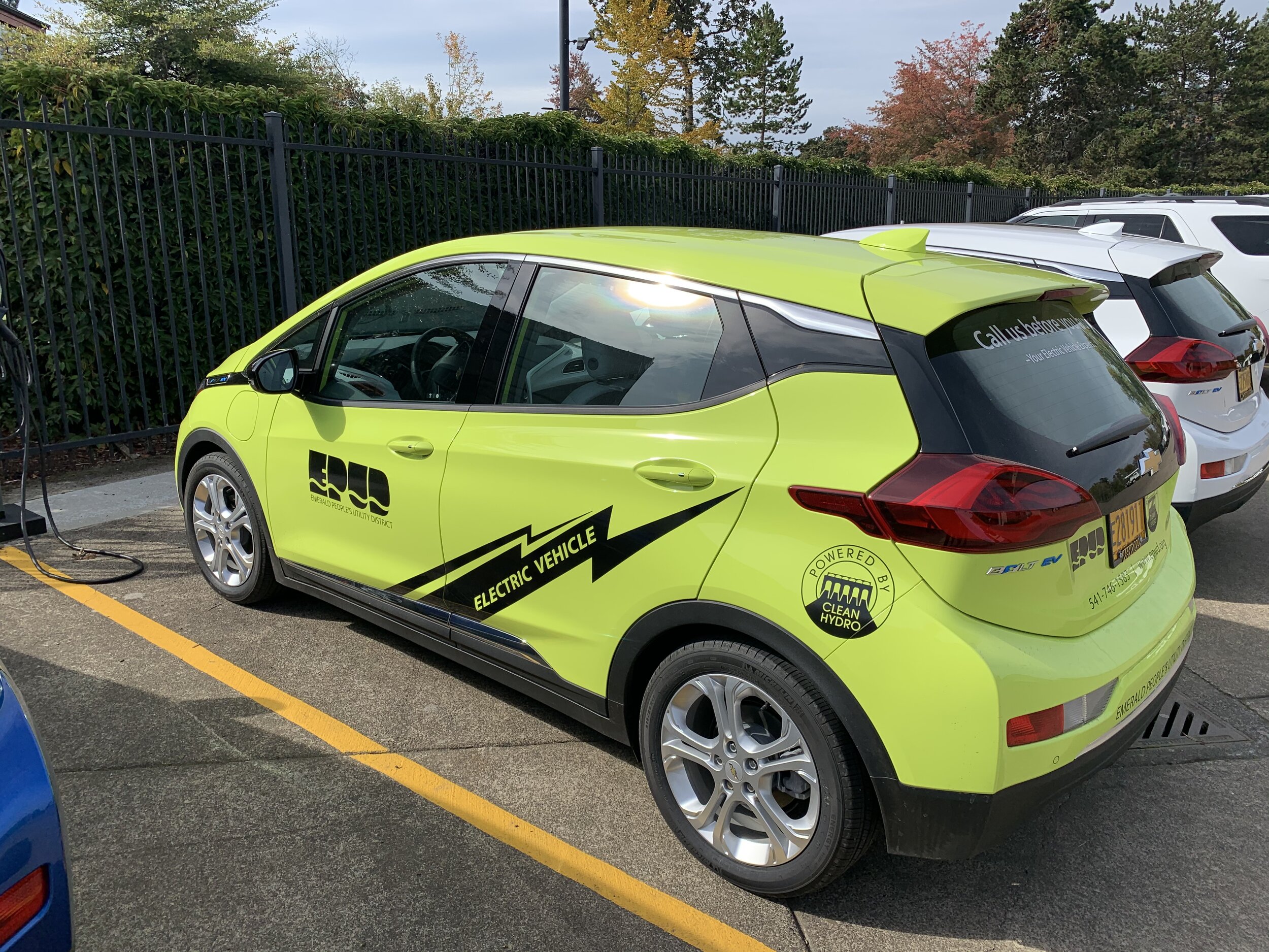 Emerald PUD's fleet includes all-electric Chevy Bolts