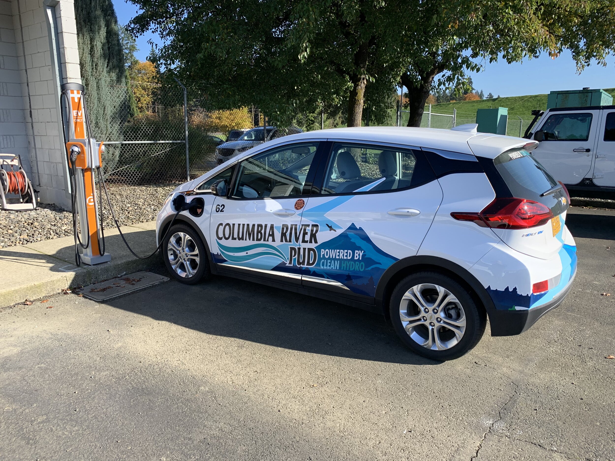 Columbia River PUD's fleet includes this all-electric Chevy Bolt