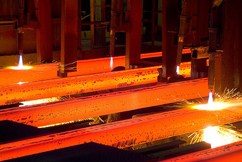 Forming steel billets. Photo courtesy of Cascade Steel.