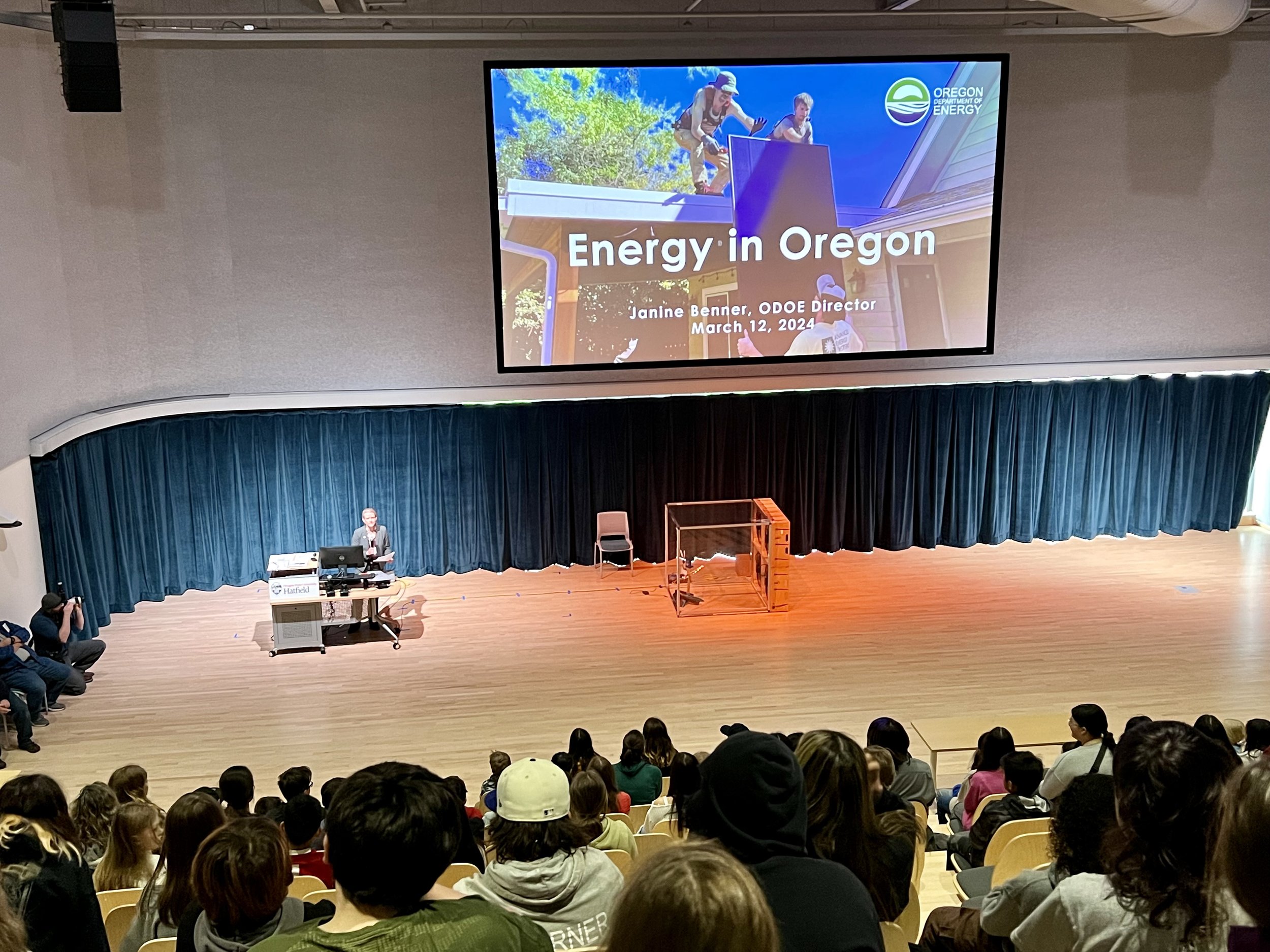 Janine kicked off the morning with a presentation on energy in Oregon.