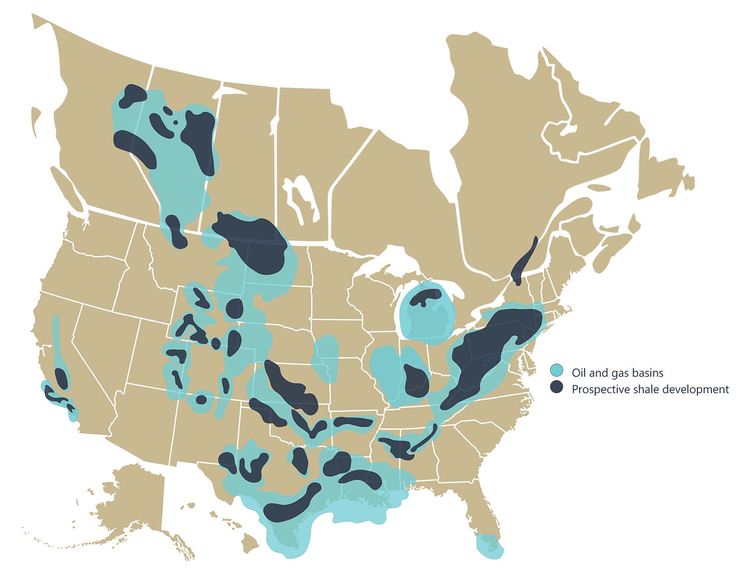 Oil and Gas Basins and Prospective Shale Development