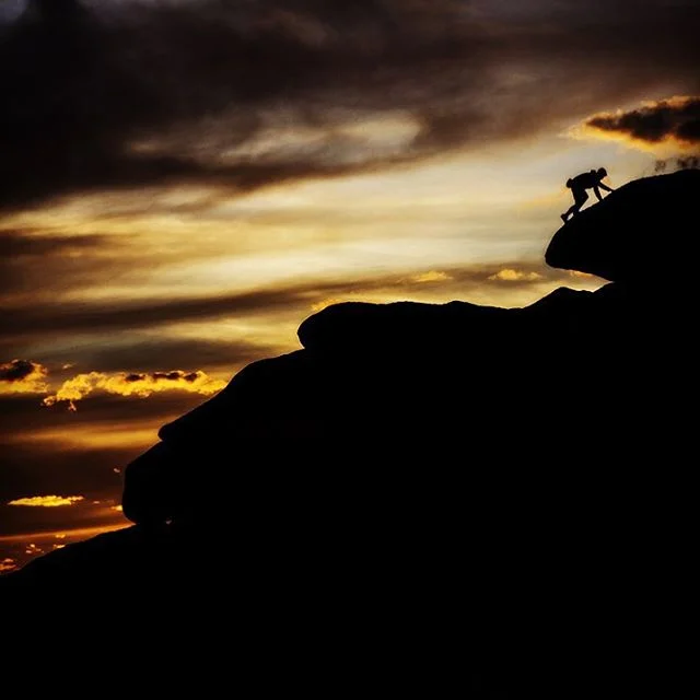 The Best View Comes After The Hardest Climb!  Have a great short week everyone. #corbisimages #loweprobags #hoodmanusa #rockclimbing #climbing #cliff #sunset #adventure #outdoors #getoutside