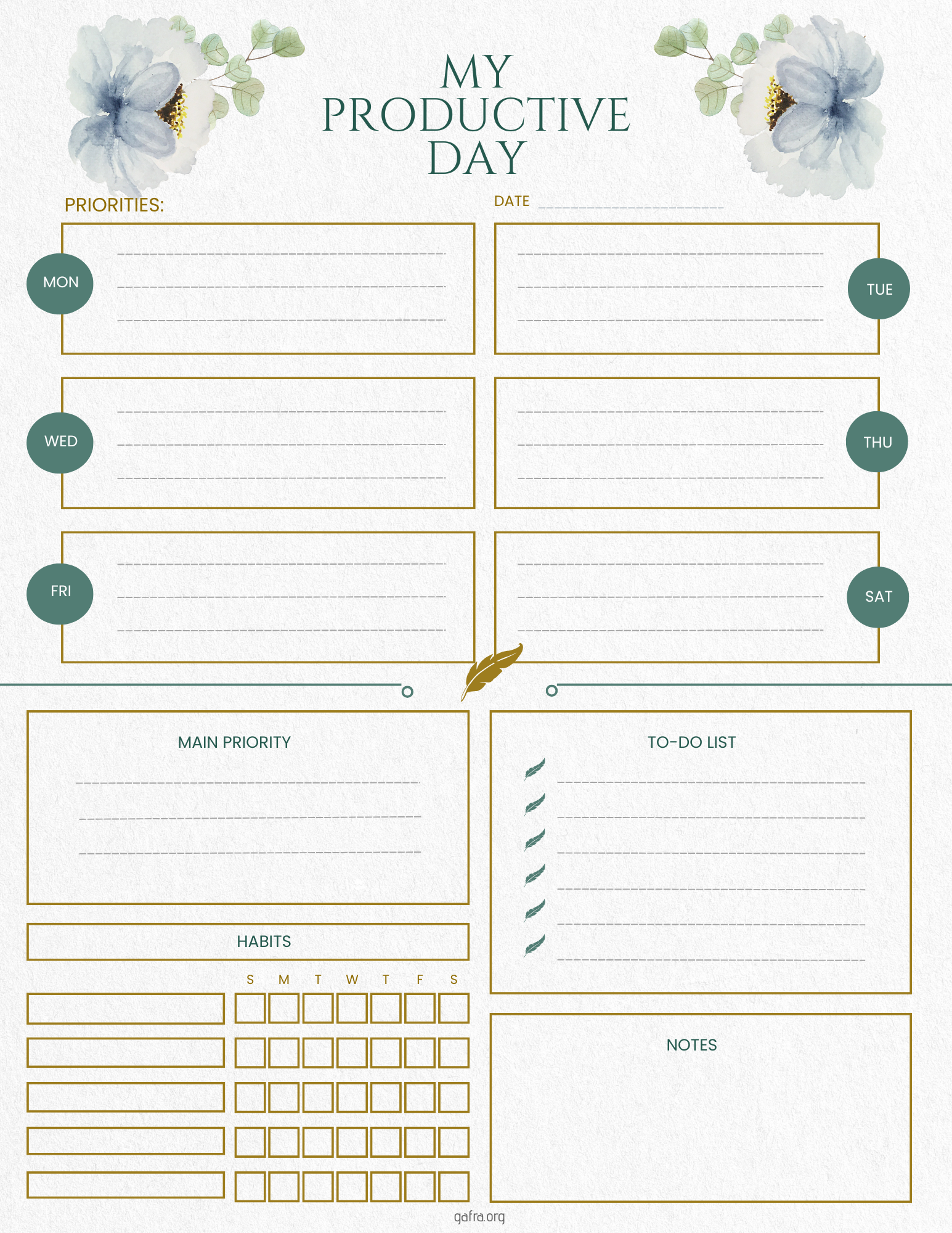 Free Printable & Editable Planner Page